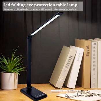 

Stepless Dimmable Desk Reading Light Foldable Rotatable Touch Switch LED Table Lamp DC 5V Charging Port Timing Night Lamp