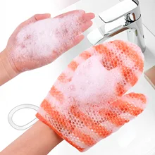 Gant de bain pour éplucher, exfoliant, pour la douche, gommage, résistance, éponge de Massage, matériau TPU doux et confortable