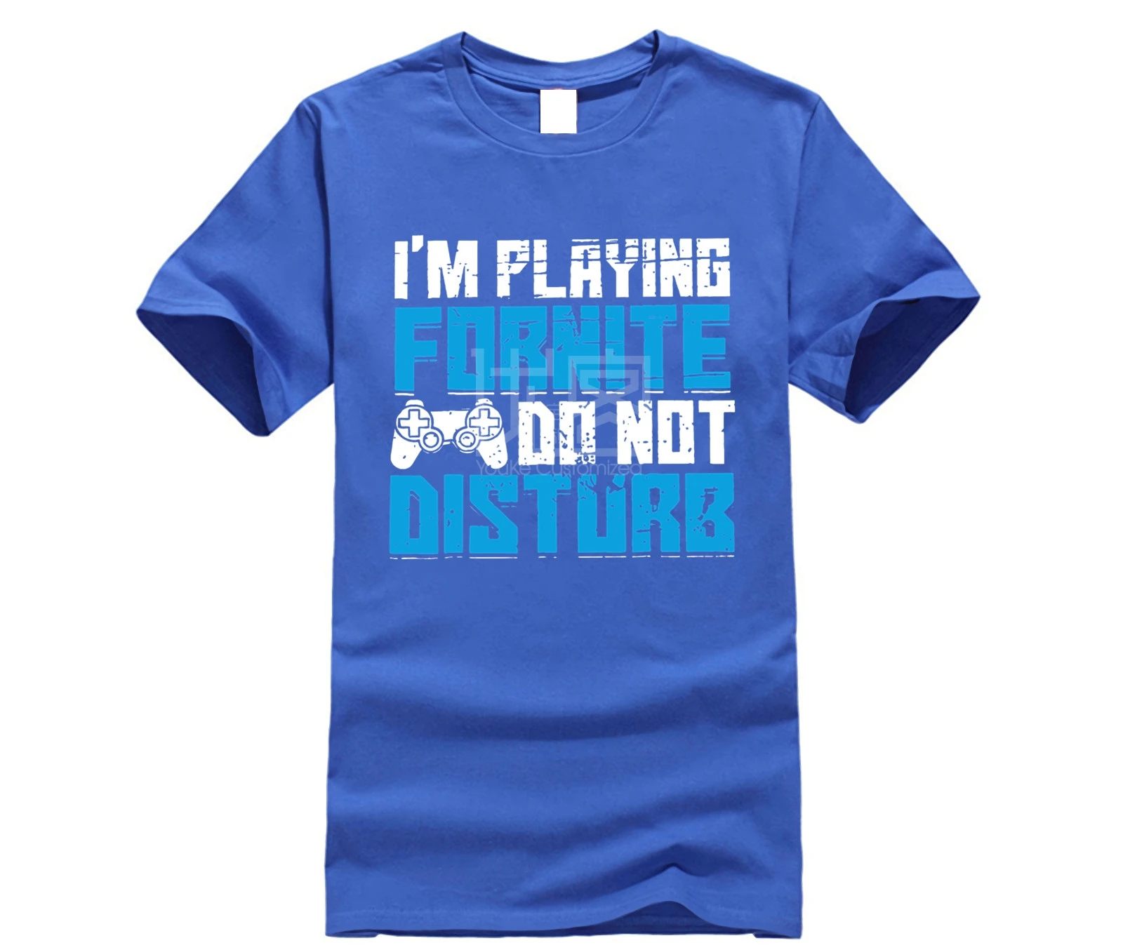 blue Брендовая мужская футболка с надписью I'm playing Fornite do not compart, забавная Мужская футболка с рисунком в стиле хип-хоп, хлопок, уличная футболка - Цвет: blue