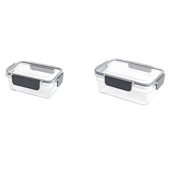 

Square Sealed Multifunctional Fresh-Keeping Box Microwave Refrigerator Fruit and Vegetable Storage Box 2 Sets