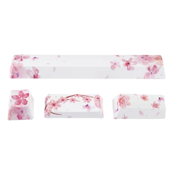 

Five-sided Dyesub PBT OEM Profile Cherry Blossom Theme Keycap Bar 6.25U Novelty Keycap Space ESC Enter Keycaps For Keyboard