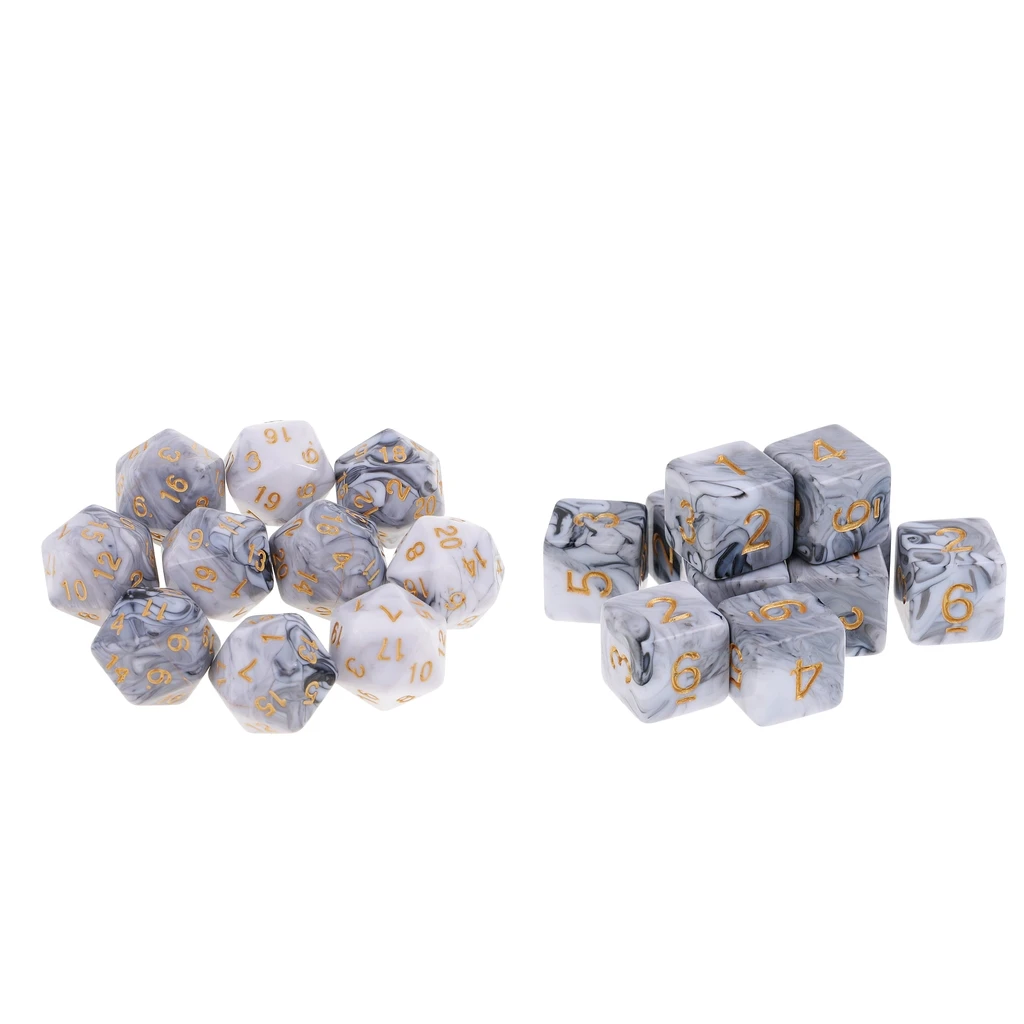 16 мм D20+ D6 игральные кости 20P для подземелий и драконов D&D MTG RPG аксессуары