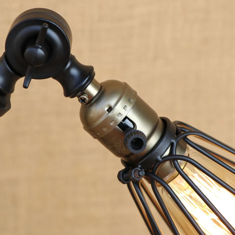 Современная настольная светодиодсветильник лампа Эдисона регулируемый