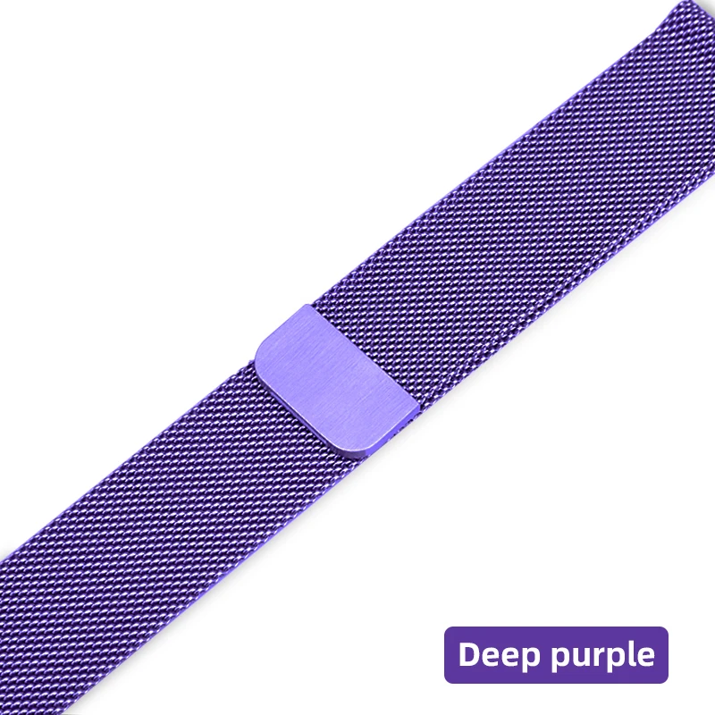 Ремешок для часов, Миланская петля, ремешок для Apple Watch 38 мм/42 мм/44 мм браслет на запястье часы для наручных часов iwatch серии 5/4/3/2/1 Браслет Apple ремешок для часов - Цвет ремешка: Deep purple