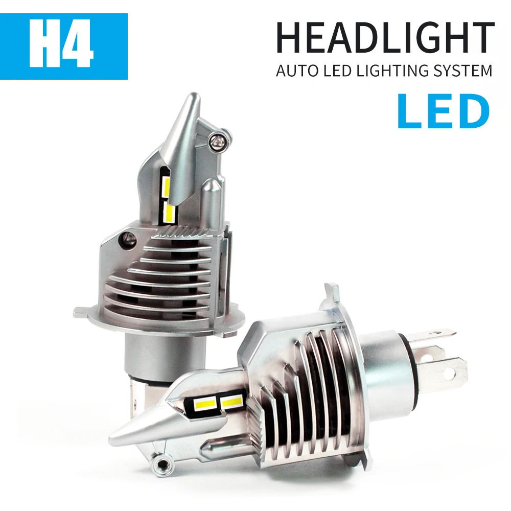 

Fighter H4/9003/HB2 LED headlight bulbs 12V 70W 11600LM diode lamps for cars high beam dipped beam fog lights auto grade chip