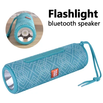 

Portable Bluetooth Speaker Outdoor Waterproof Cylindrical LED Flashlight Multi-function Sound Column Supports FM Radio TF Card