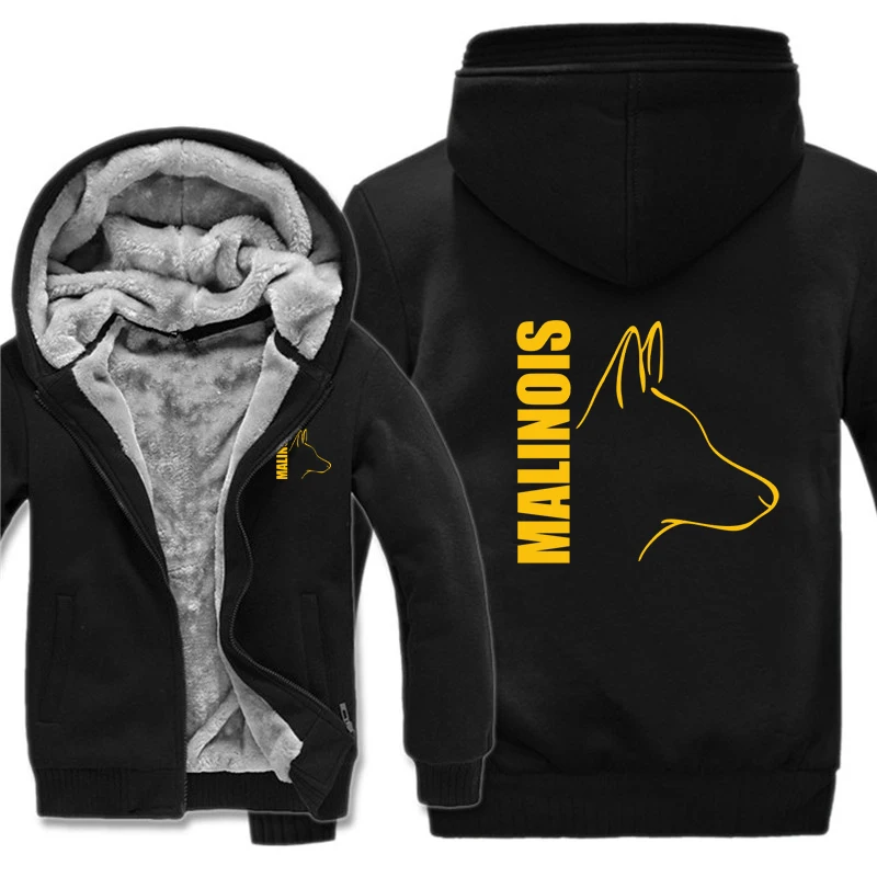 Silly Dog Belgian Malinois Hoodies Hoody Men Cool Thicken Winter New K9 Dog Sweatshirt Pullover Mans Streetwear Coat 5