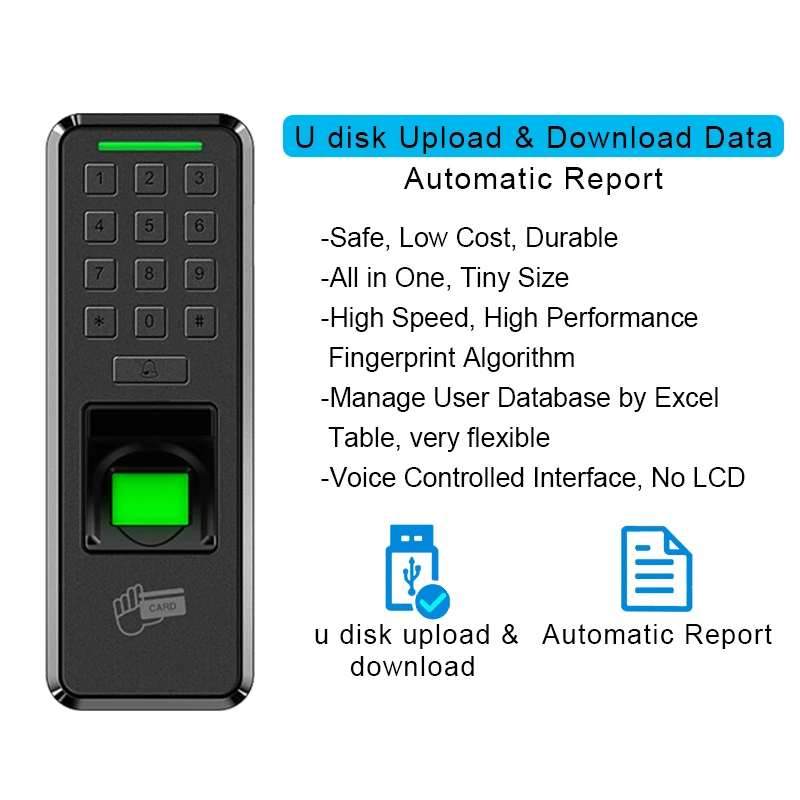 Eseye дверной замок с отпечатком пальца управление доступом USB клавиатурой