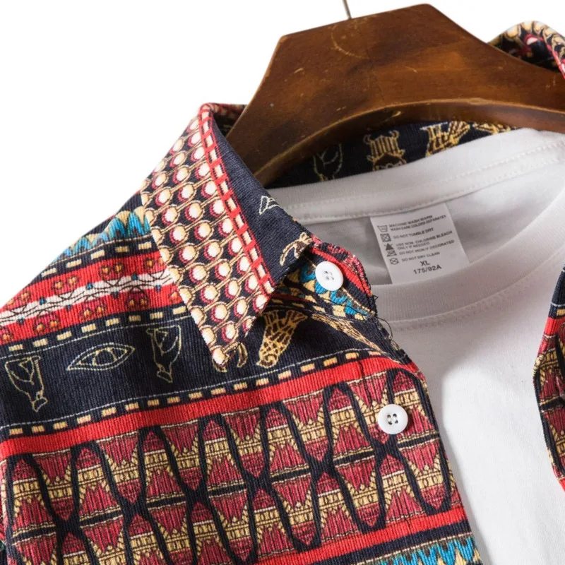 ethnic pattern printed casual shirts