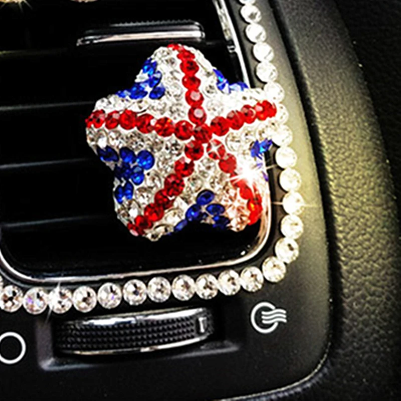 Bling Star автомобильный освежитель воздуха на выходе, освежитель воздуха в автомобиле, клипса кондиционирования воздуха, однотонные парфюмерные аксессуары