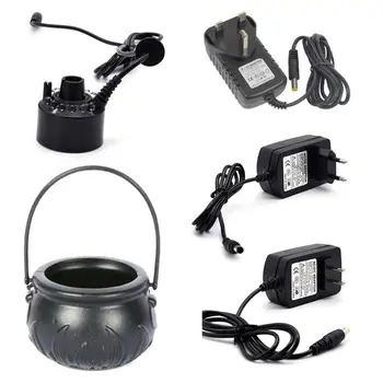 

US/EU/UK Plug Halloween Witch Jar Mist Maker DIY Landscape Fog Jar Decor Props