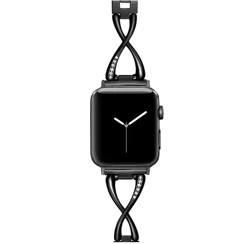 black Ремешок для наручных часов Apple Watch, ремешок 42 мм, 38 мм, версия Diamond 316 Нержавеющая сталь наручных часов Iwatch серии 4/3/2 браслет 44 мм 40 мм браслет ремешок Пояс - Цвет ремешка: black