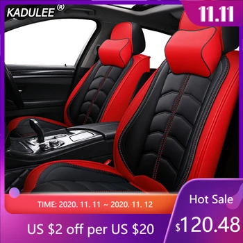 

KADULEE luxury leather car seat cover for honda accord 7 8 9 10 2002-2018 civic 5d cr-v crv fit jazz city UR-V auto accessories