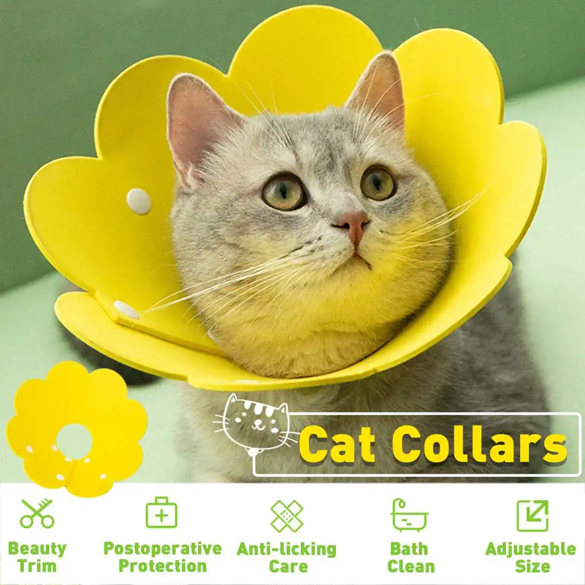 Cute Pet Protective Collars for Dogs Cats Wound Healing Protection Dog Cat Collars Anti-Bite Neck Cone Recovery Circle Cute Pet Protective Collars for Dogs Cats Wound Healing Protection Dog Cat Collars Anti-Bite Neck Cone Recovery Circle