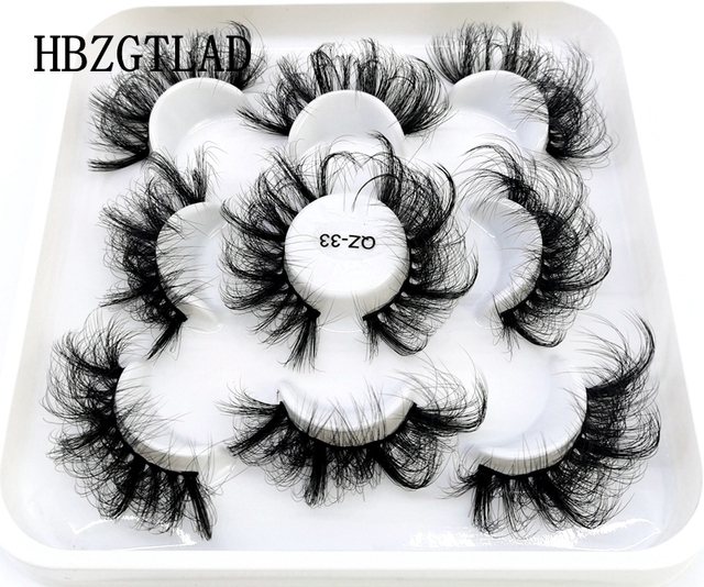 5 pairs 3D mink false eyelashes natural makeup eyelash extension long cross volume soft fake eye lashes winged faux cils