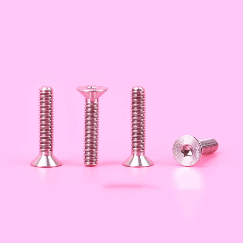1 шт. RISK M6x30mm Титан Ti литые болты для велосипеда TC4 Ti Плоские наушники колпак болт Велоспорт MTB дорожный велосипед винт M6* 30 мм