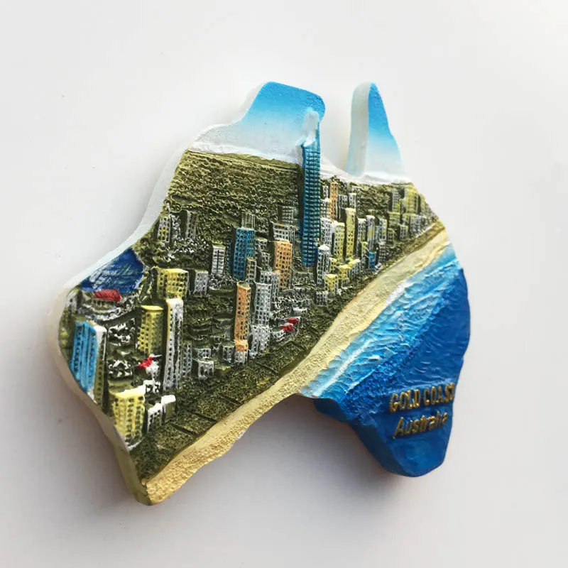Australia Gold Coast Creative Tourism Memorial Stereo Painted Crafts Magnet Fridge Magnet