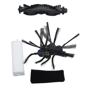 

Roller Hair Main Brush Bristle for Ilife A6 A7 A8 X620 X623 & Hepa Filter Side Brush for Chuwi Ilife A7 A9S Filter Hepa