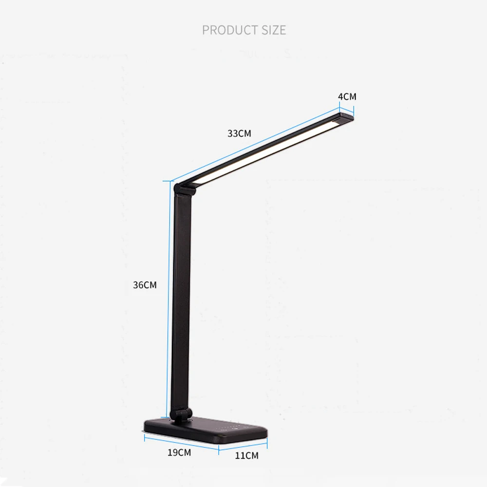 Светодиодный сенсорный Настольный светильник с защитой глаз, пять файлов, Затемняющая Складная Настольная лампа, креативная настольная лампа для чтения