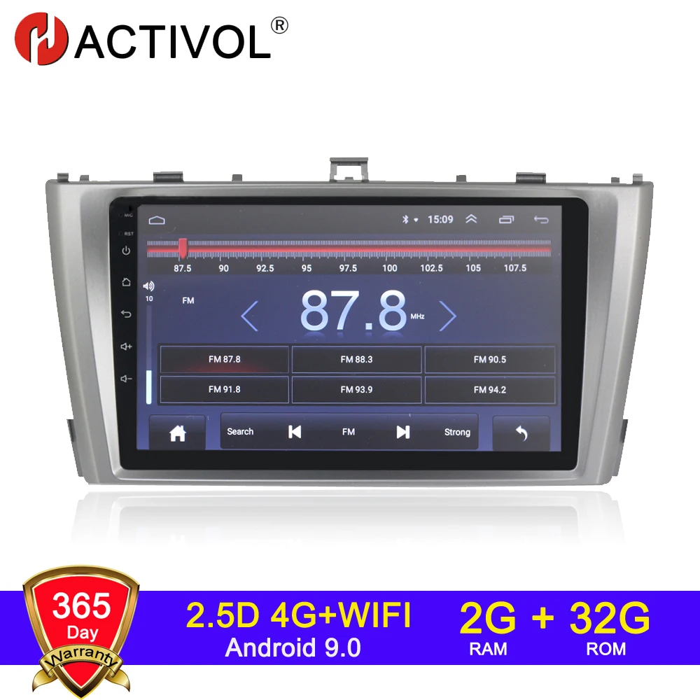 4G wifi 2G, 3 2G, Android 9,0, 2 din, автомагнитола для Toyota Avensis 2009-, автомагнитола, стерео - Цвет: 4G 2G 32G