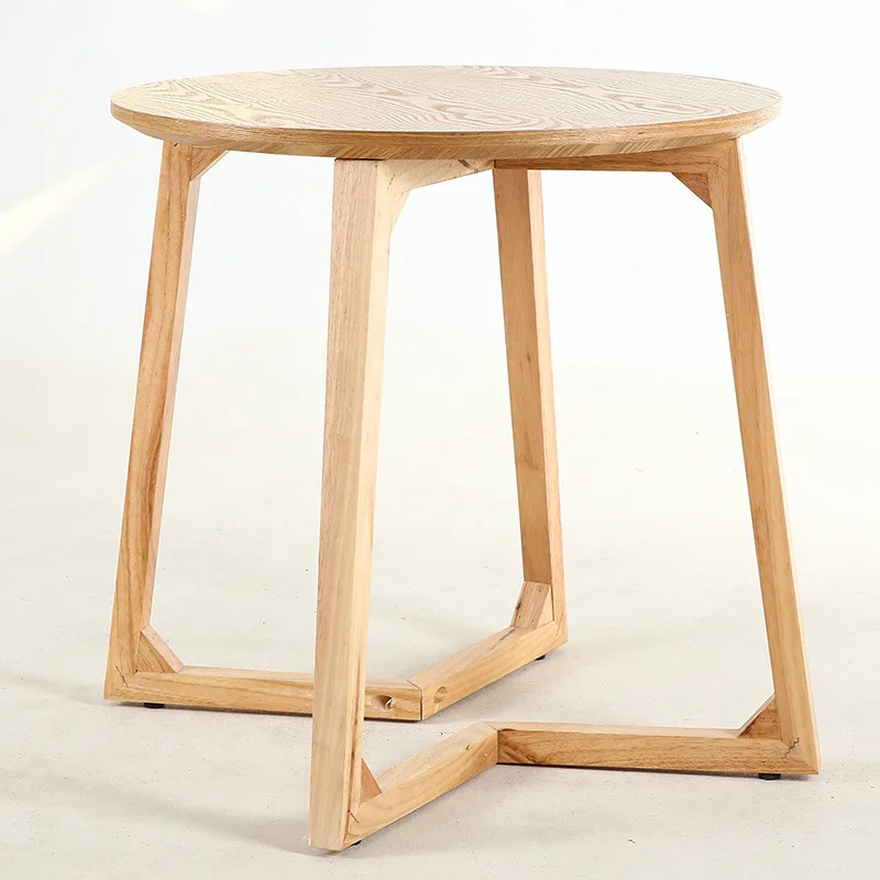 

Yulai cegar xuan Creative Table Northern European-Style Sofa Solid Wood Balcony Teapoy Table Restaurant High Base White Round Ta