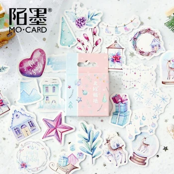 

46Pcs/Pack Nordic ice snow Office Stickers Decoracion Boxed Scrapbooking DIY Office Stationery School Supplies