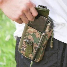 1Pc Military Camouflage Small Pocket Belt Waist Bag Men Tactical Molle Pouch Outdoor Running Military Pack Travel Camping Bag