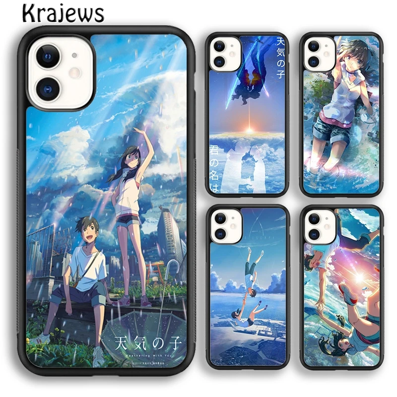 Krajews Tenki no Ko Anime Phone Case Cover For iPhone 5s SE 6s 7 8 plus X XS XR 11 12 13 pro max Samsung Galaxy S8 S9 S10 Plus | Мобильные