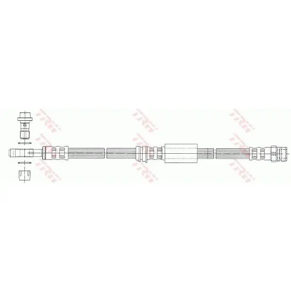 Шланг тормозной передний L 575\ VW Golf V/Jetta/Caddy 03, Audi A