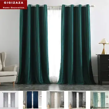 

Velvet High Shading Blackout Curtain For Bedroom Living Room Insulating Modern Solid Windows Curtain Home Decoration Custom Made
