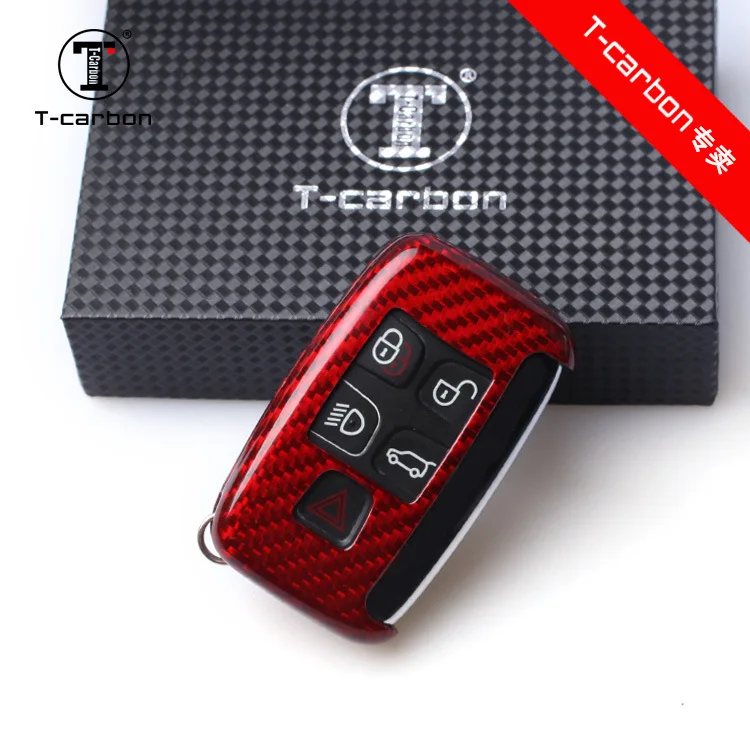 Настоящий чехол для ключей из углеродного волокна для Land Rover SPORT freelander 2 DISCOVERY 4 Evoque Jaguar XE XJ XJL XF автомобильные товары