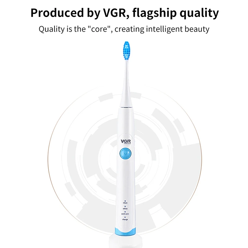 VGR Electric Toothbrush V-801 Waterproof Automatic Sonic ToothBrush Models with 2 Brush Heads VGR Electric Toothbrush V-801 Waterproof Automatic Sonic ToothBrush Models with 2 Brush Heads