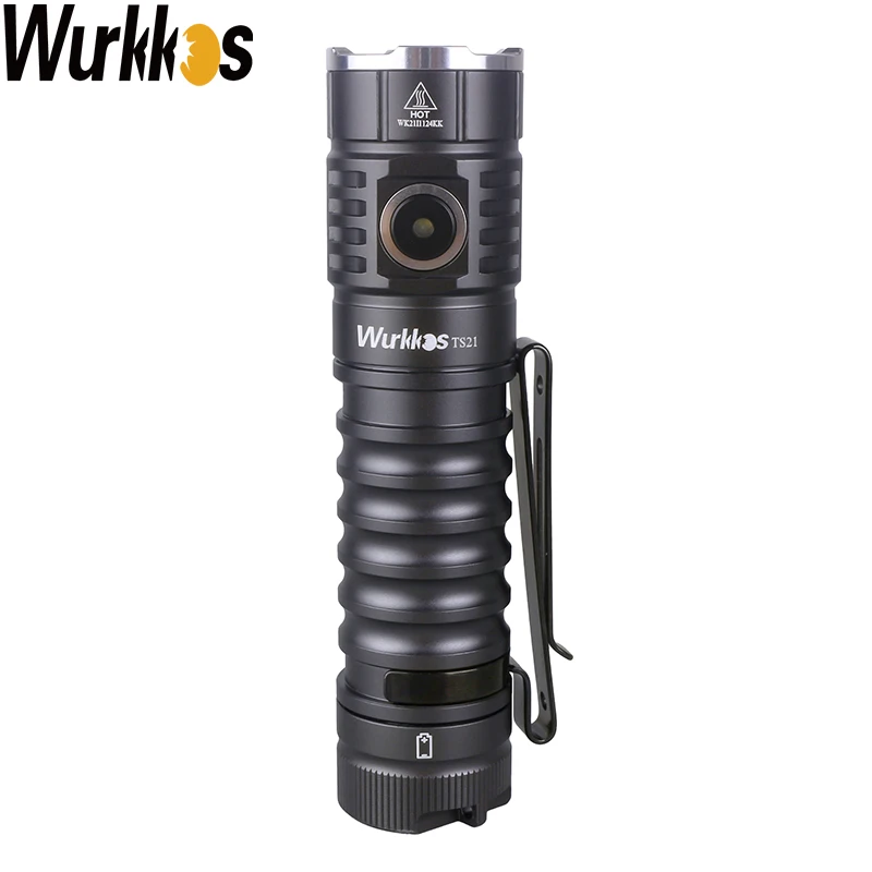 Wurkkos New Ts21 Rechargeable Flashlight 3500lm Edc Torch 3* Sst20 Emitter Anduril 2.0 Magnet Tail Stainless Steel Bezel Camping - Flashlights & Torches - AliExpress