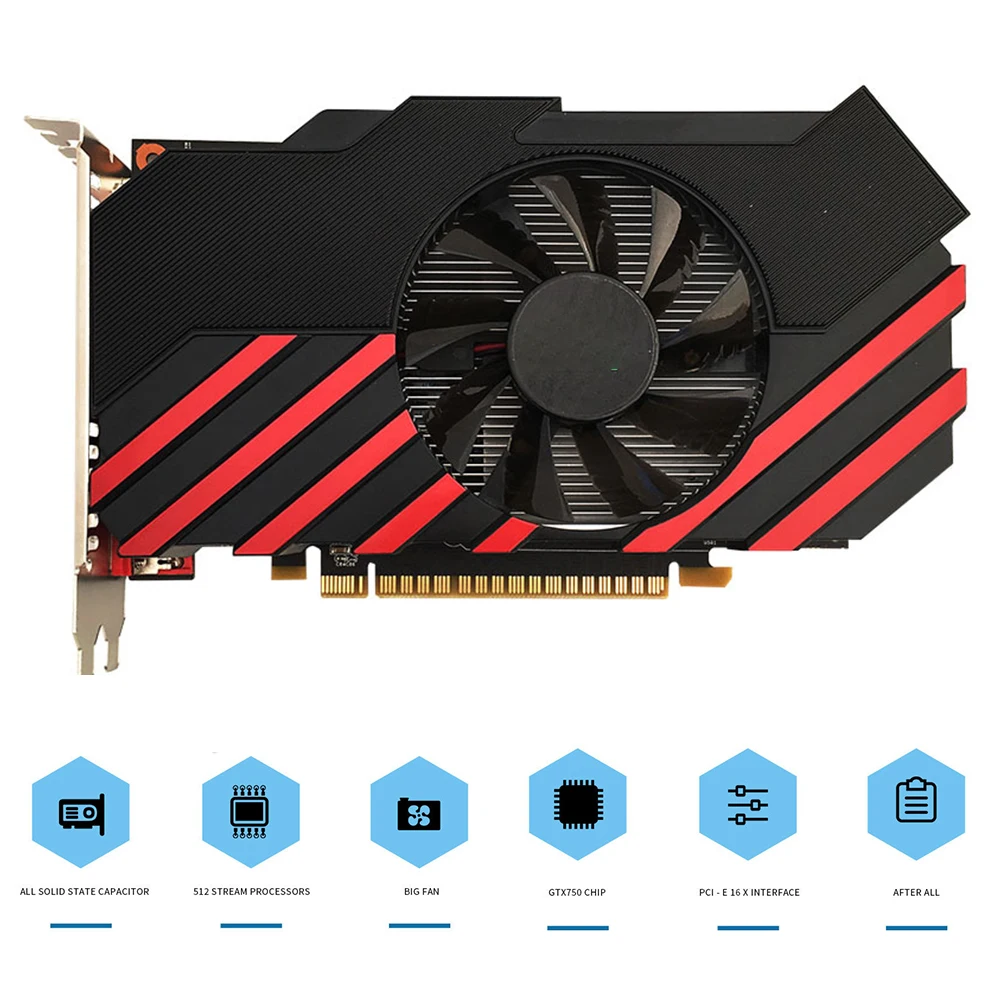 

128bit Office HD HDMI Accessories Support Durable Graphics Card Stable Desktop Use Independent Gaming 2GB PCI Express