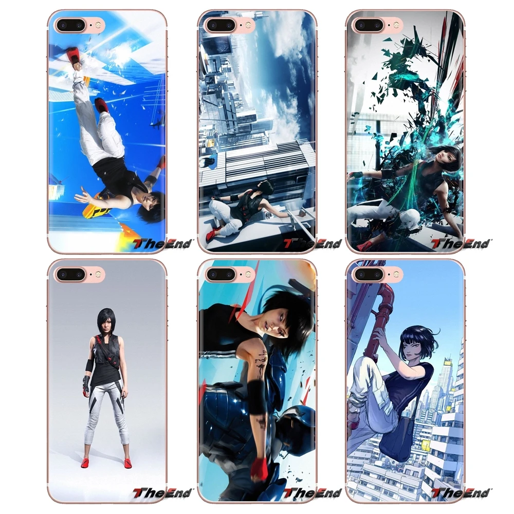 Transparent Soft Skin Cover Mirror's Edge New concept game For iPod Touch Apple iPhone 4 4S 5 5S SE 5C 6 6S 7 8 X XR XS Plus MAX |