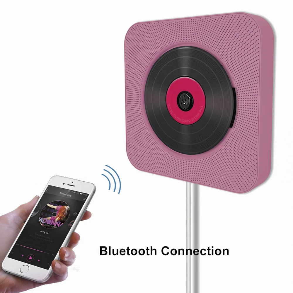 Настенный Bluetooth cd плеер выключатель с дистанционным управлением HiFi динамик USB