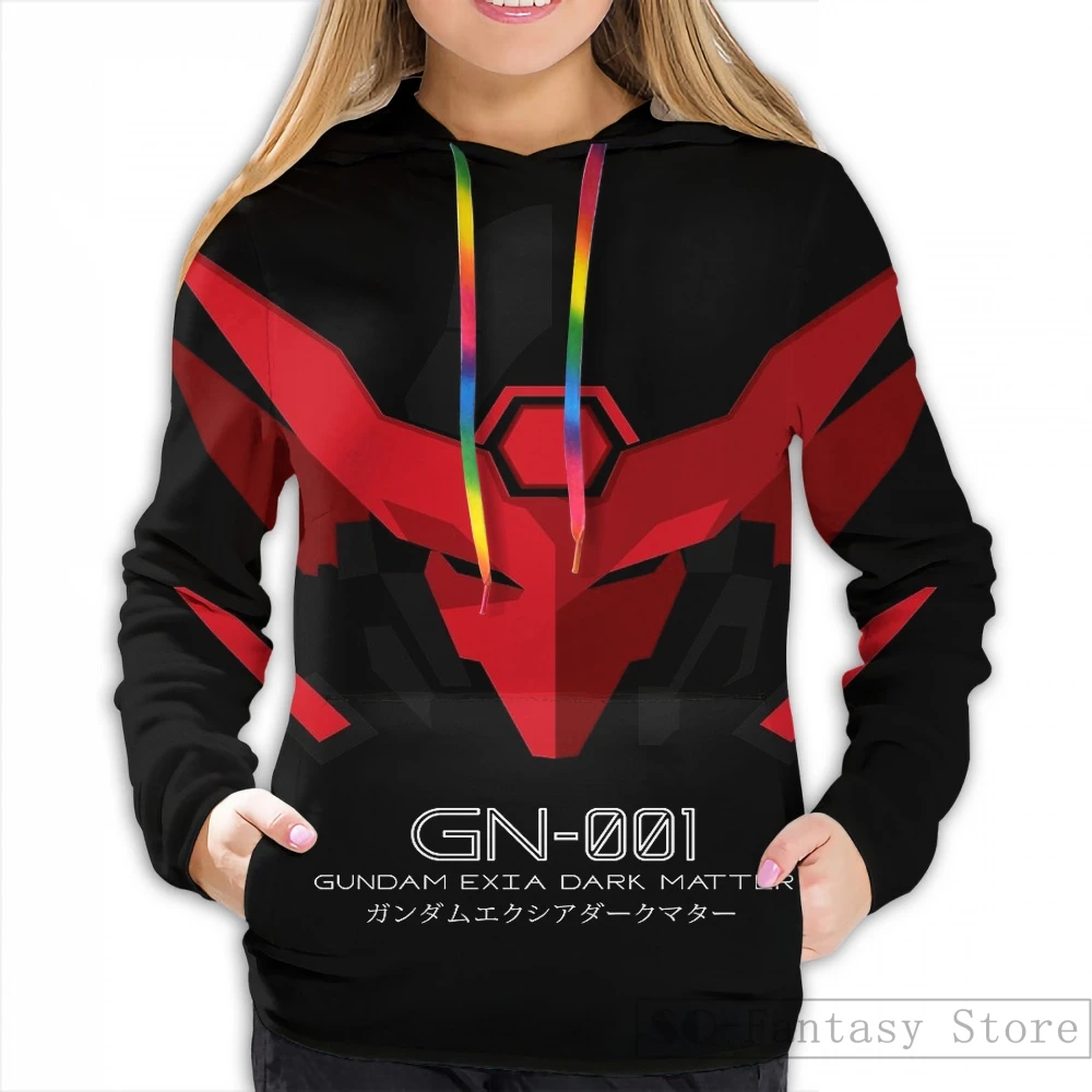 Мужские толстовки, свитшоты для женщин funny GUNDAM EXIA с принтом темной материи Повседневная Толстовка с капюшоном