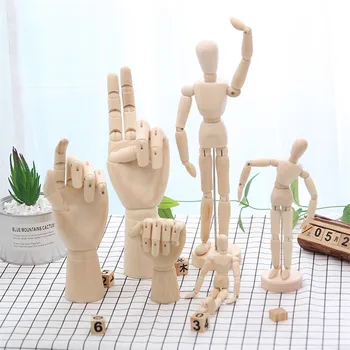 

Modern European Style Wood Abstract Hand Statue for Decoration Simple Sculpture Figurine Hotel Office Home Decor New