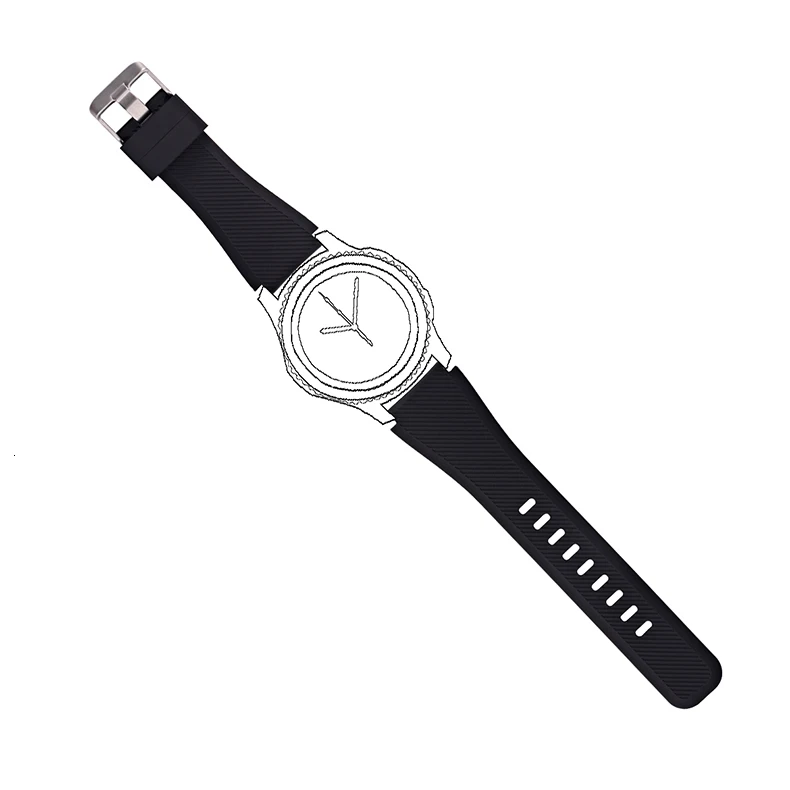 Силиконовый ремешок для часов для samsung gear S3 Classic Frontier 22 силиконовая гелевая ремешок для часов S 3 ремешок для спортивных часов сменный Браслет
