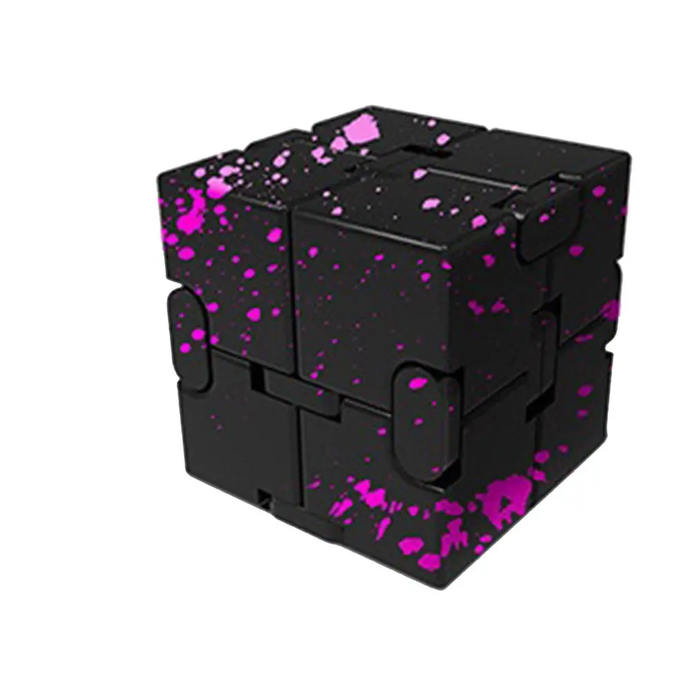 Роскошная текстура Бесконечность куб Magic Cube Алюминий сплав профессиональный конкурс Скорость головоломки для взрослых декомпрессии игрушки - Цвет: Прозрачный