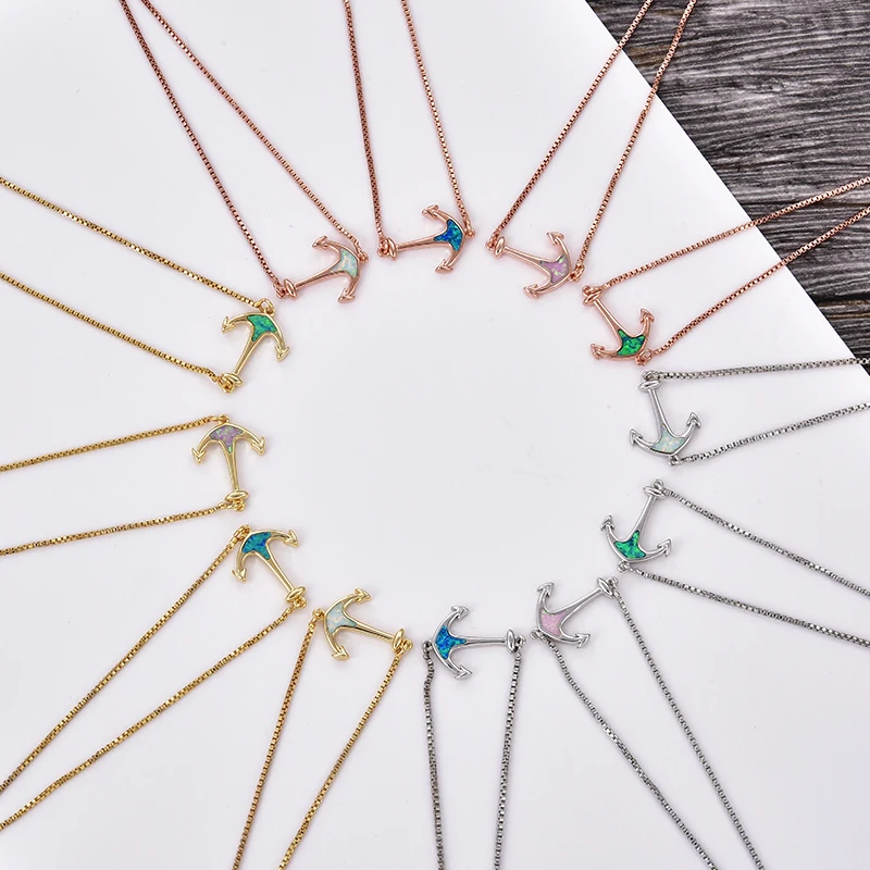 

1PCS batch or 4PCS mix and match high quality anchor Opel adjustable bracelet can be equipped with stone lovers jewelry gift