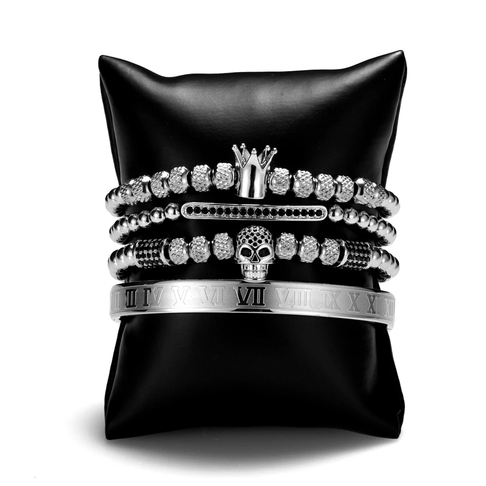Hot 4pcs/set Classical Handmade Braiding Bracelet Hip Hop