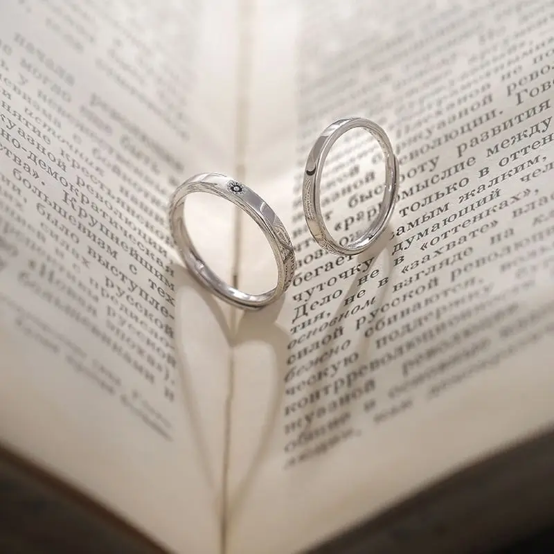 2 шт солнце и луна парные кольца для влюбленных набор обещаний обручальные кольца для него и ее