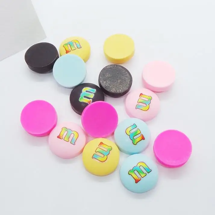 wholesale!Cartoon Rainbow Beans Flat back Resin Cabochon Kawaii Accessories Scrapbooking Fit Phone Case Decoration DIY Crafts