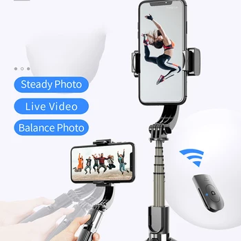 

L08 Handheld Grip Stabilizer Tripod 3 in 1 Selfie Stick Handle Remote Holder Selfie Stand for All smartphone Huawei Mini Tripods