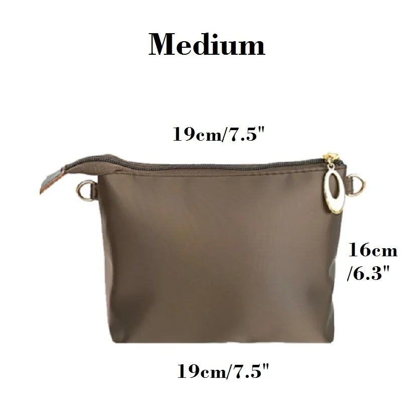Organiser Bag Makeup Bag Insert bags for Find Bucket Handbag Maleta de Maquiagem Profissional; 4 Sizes, 3 Colors - Цвет: Coffee Medium