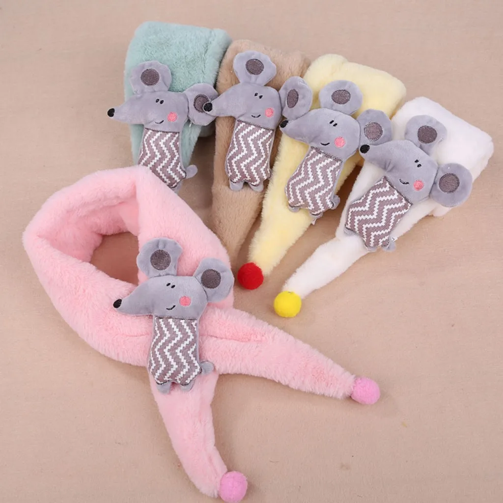 SAGACE шарф Chrildren маленькая мышка Детский плюшевый мультяшный милый крест шарф Удобная Шаль Обертывание сексуальный кольцевой шарф для девочки шарф с животными