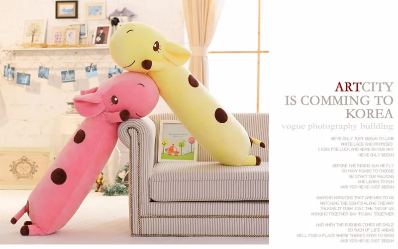 Big Yellow Teddy Stuffed Animal Dolls for Girls Kawaii Toys Stuffed Bear Deer PP Cotton Plush Toys for Children CC50MR