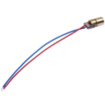 

30 pcs Diode laser Module red copper tube-shaped head dot DC 5V 5mW 650nm 6mm