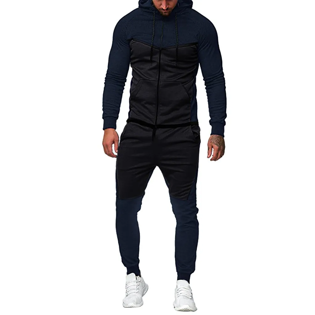 JAYCOSIN, мужские костюмы, новинка, спортивный костюм, мужской комплект, повседневная куртка, мужской комбинированный спортивный костюм из 2 предметов на молнии, спортивная одежда, толстовки, Толстовка